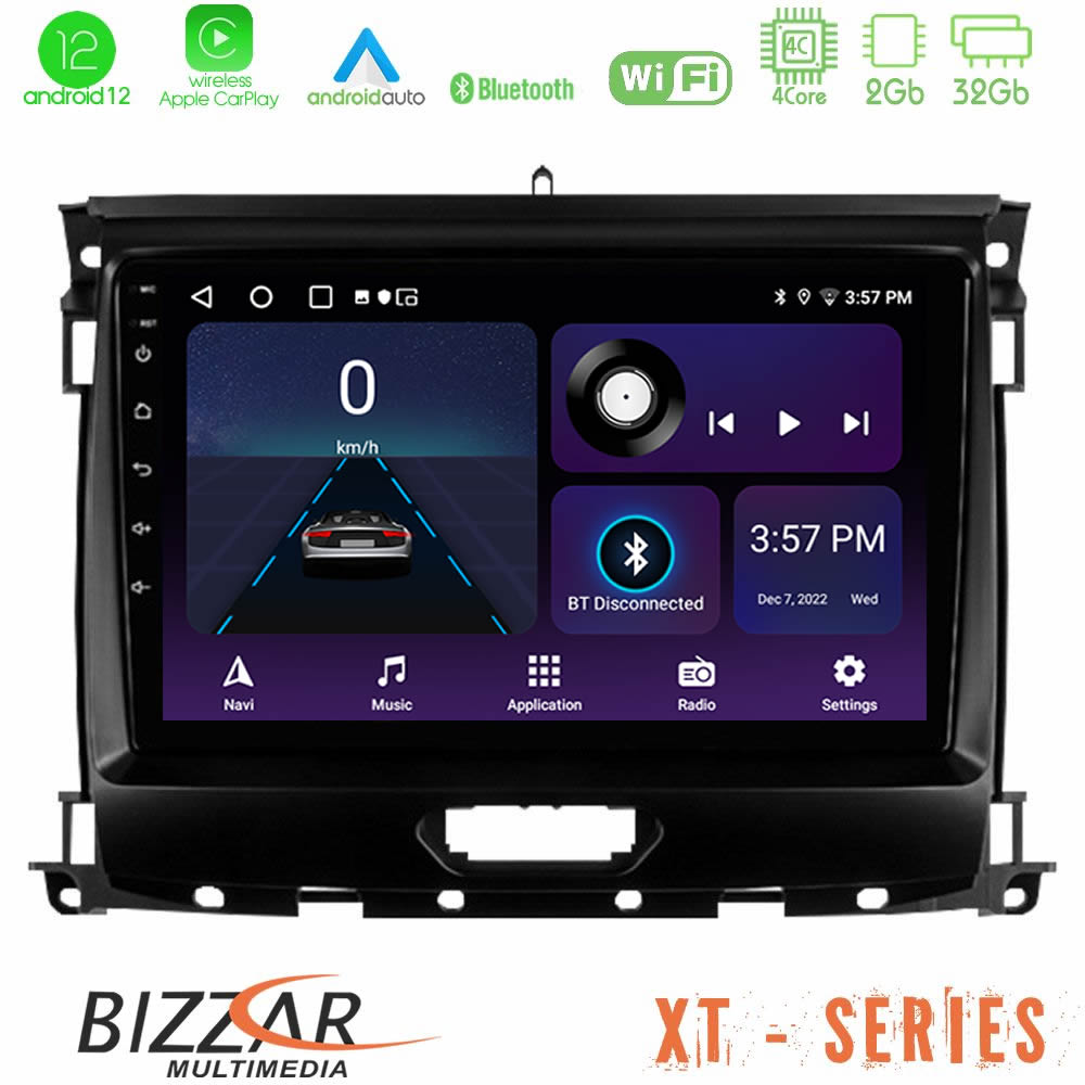 Bizzar XT Series Ford Ranger 2017-2022 4Core Android12 2+32GB Navigation Multimedia Tablet 9 U-XT-FD0631