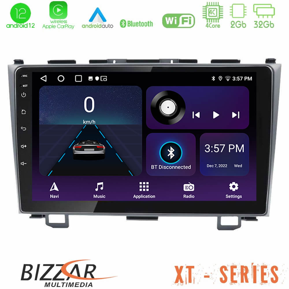 Bizzar XT Series Honda CRV 4Core Android12 2+32GB Navigation Multimedia Tablet 9