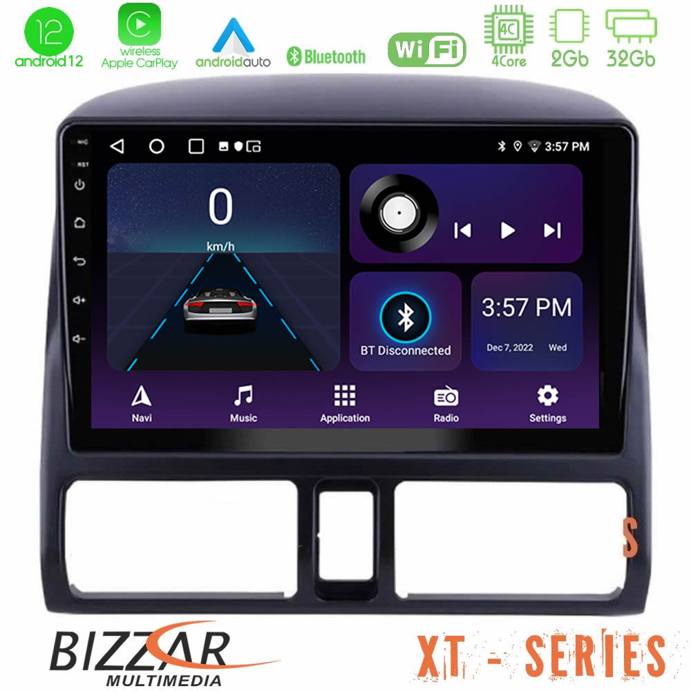 Bizzar XT Series Honda CRV 2002-2006 4Core Android12 2+32GB Navigation Multimedia Tablet 9