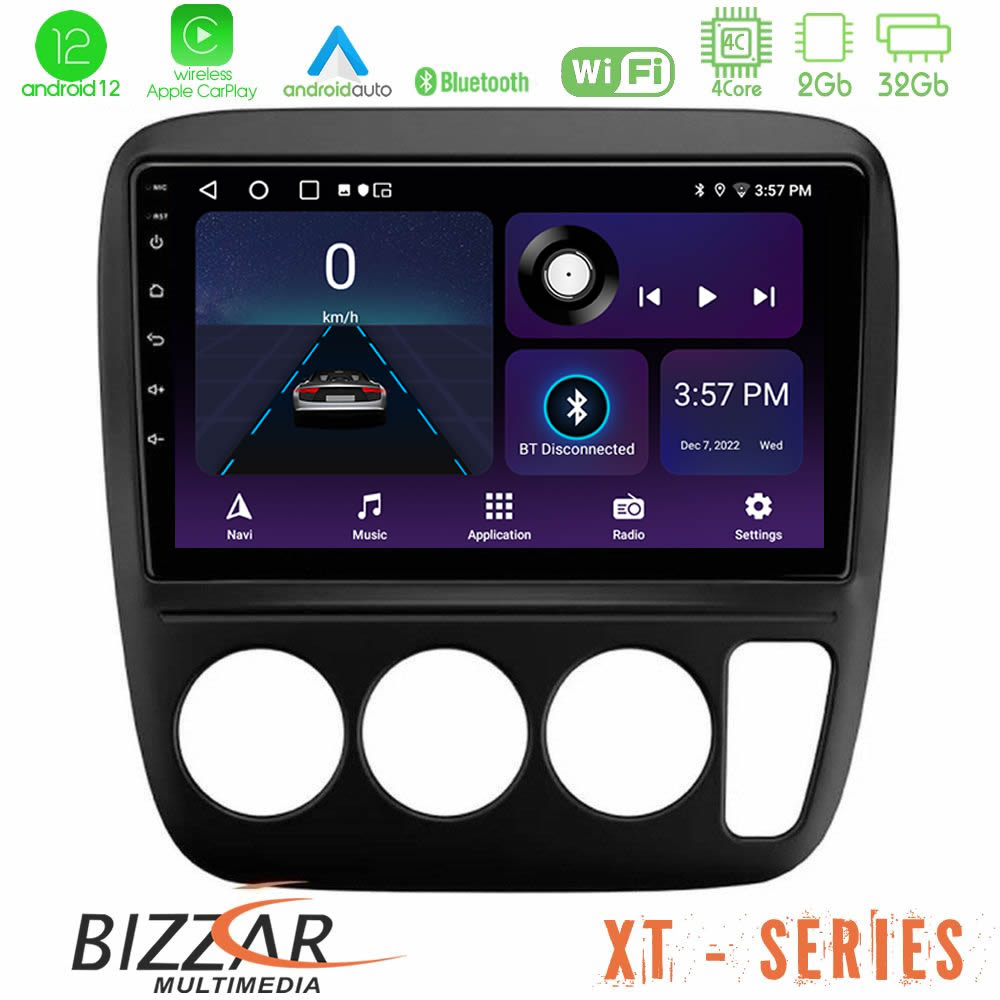 Bizzar XT Series Honda CRV 1997-2001 4Core Android12 2+32GB Navigation Multimedia Tablet 9