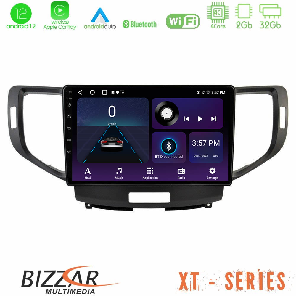 Bizzar XT Series Honda Accord 2008-2015 4Core Android12 2+32GB Navigation Multimedia Tablet 10