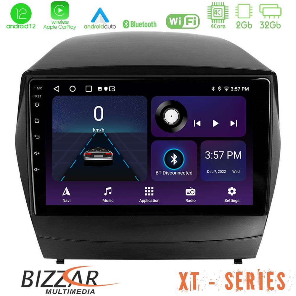 Bizzar XT Series Hyundai IX35 Auto A/C 4Core Android12 2+32GB Navigation Multimedia Tablet 9