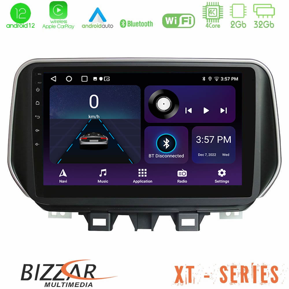 Bizzar XT Series Hyundai Tucson 2019-&gt; 4Core Android12 2+32GB Navigation Multimedia Tablet 9