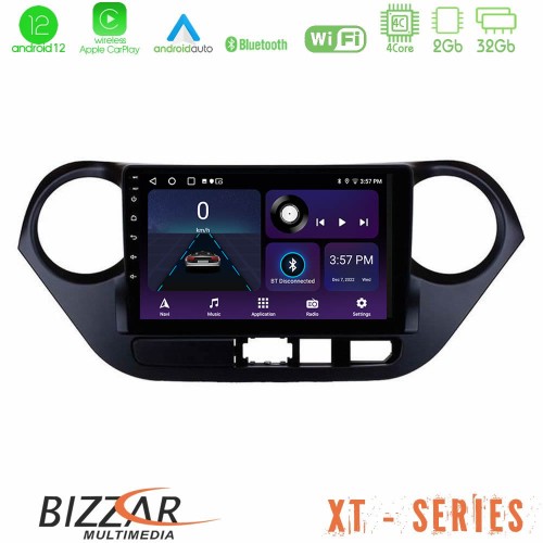 Bizzar XT Series Hyundai i10 2014-2020 4Core Android12 2+32GB Navigation Multimedia Tablet 9