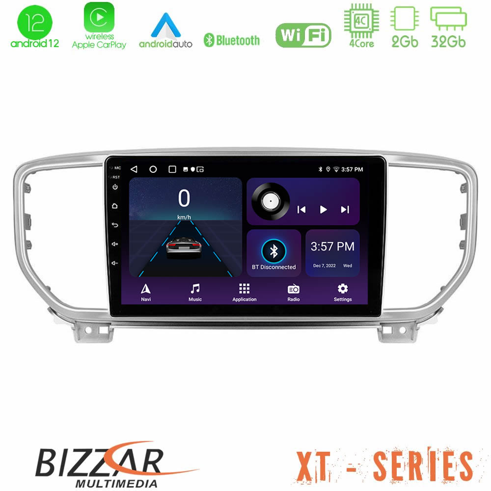 Bizzar XT Series Kia Sportage 2018-2021 4Core Android12 2+32GB Navigation Multimedia Tablet 9