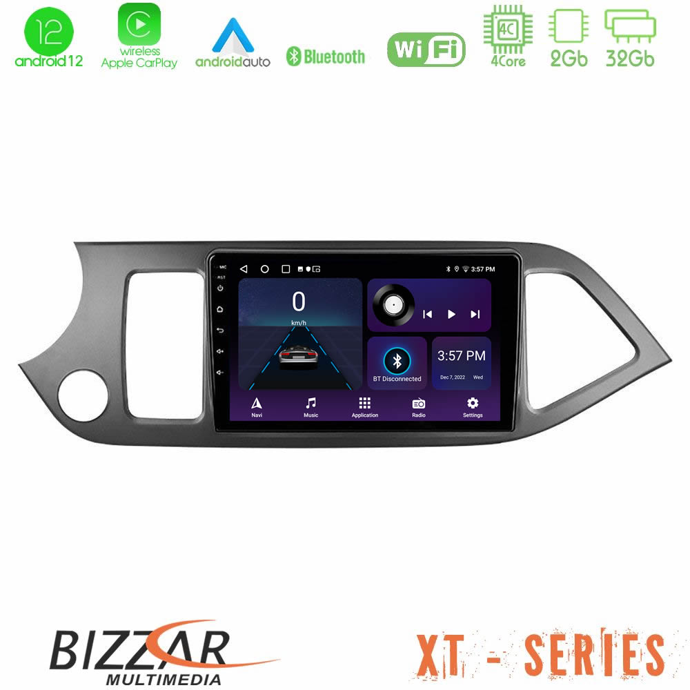 Bizzar XT Series Kia Picanto 4Core Android12 2+32GB Navigation Multimedia Tablet 9 U-XT-KI0611