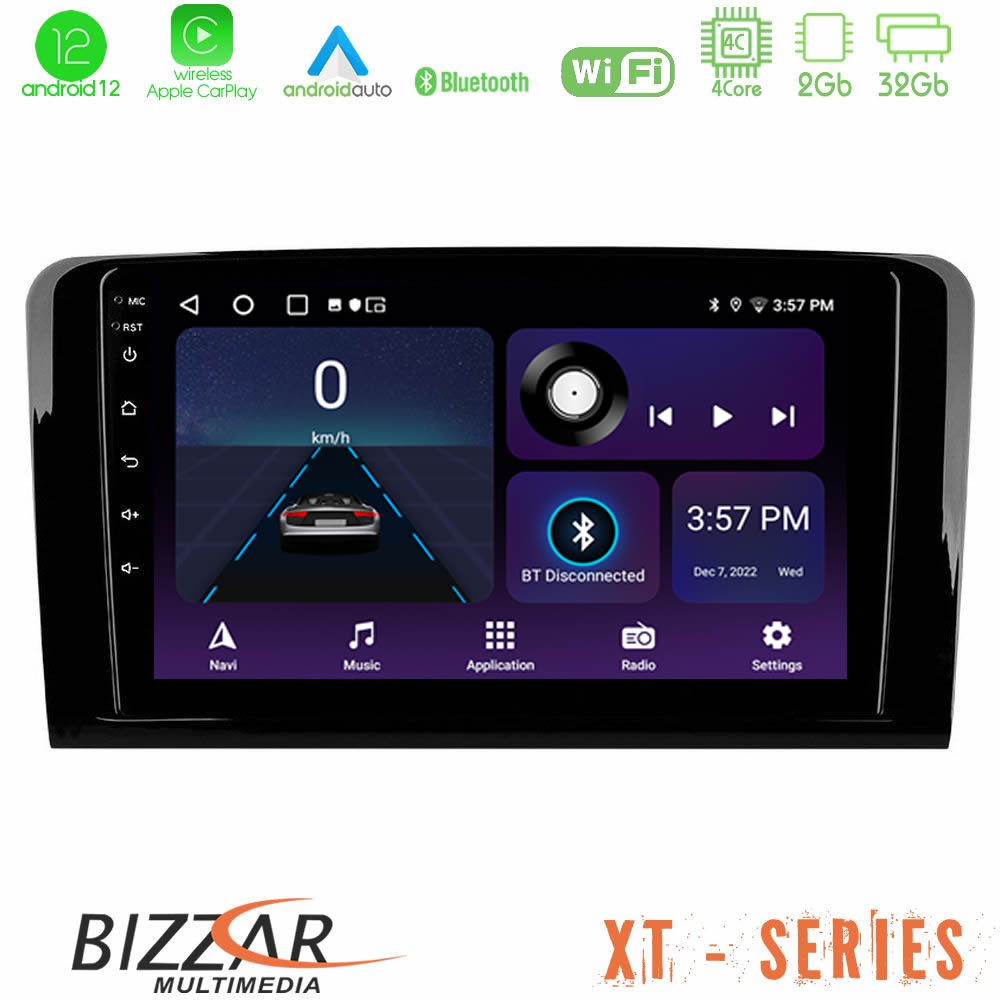 Bizzar XT Series Mercedes ML/GL Class 4Core Android12 2+32GB Navigation Multimedia Tablet 9