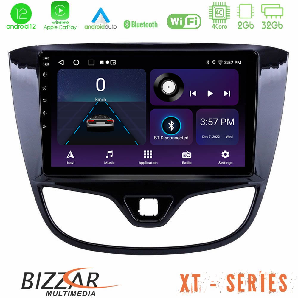 Bizzar XT Series Opel Karl 2015-2019 4Core Android12 2+32GB Navigation Multimedia Tablet 9