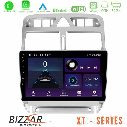 Bizzar XT Series Peugeot 307 2002-2008 4Core Android12 2+32GB Navigation Multimedia Tablet 9