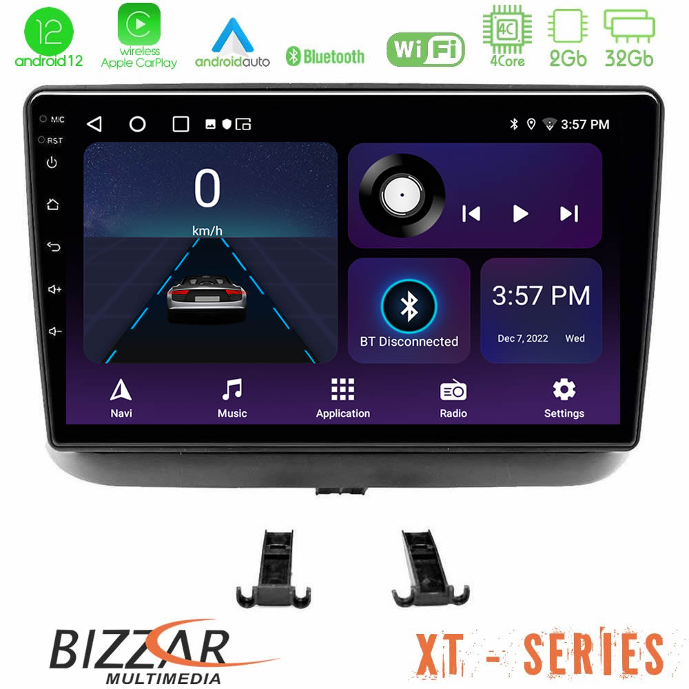 Bizzar XT Series Toyota Corolla 1999-2002 4Core Android12 2+32GB Navigation Multimedia Tablet 9