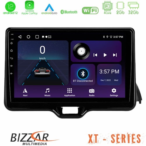 Bizzar XT Series Toyota Yaris 2020> 4Core Android12 2+32GB Navigation Multimedia Tablet 9