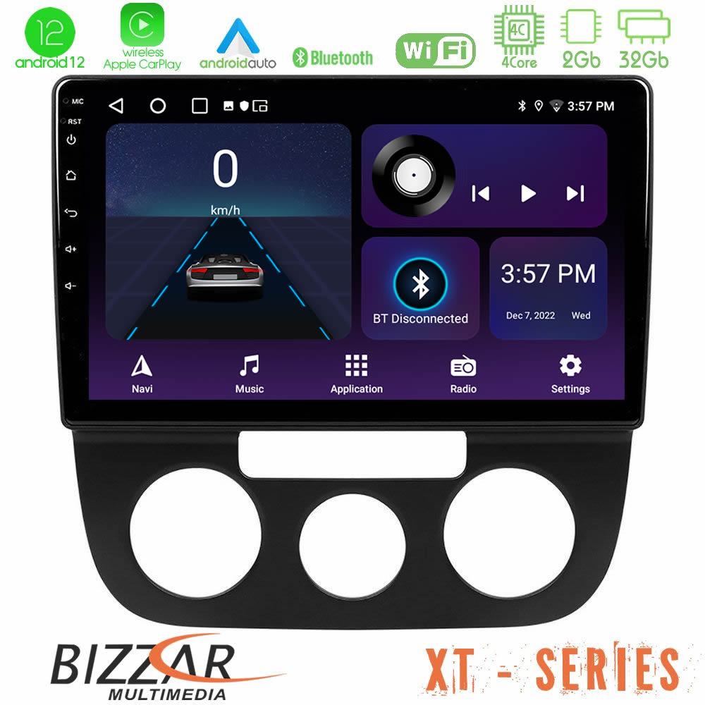 Bizzar XT Series VW Jetta 4Core Android12 2+32GB Navigation Multimedia Tablet 10 U-XT-VW0393