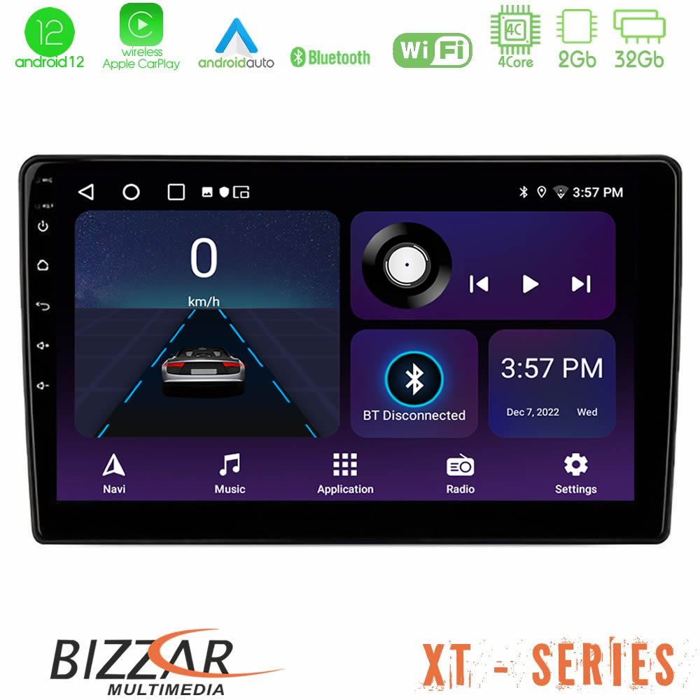 Bizzar XT Series VW Group 4Core Android12 2+32GB Navigation Multimedia Tablet 10 U-XT-VW0722