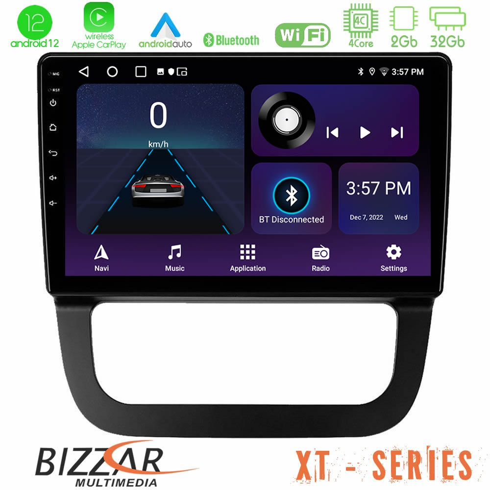 Bizzar XT Series VW Jetta 4Core Android12 2+32GB Navigation Multimedia Tablet 10 U-XT-VW087T