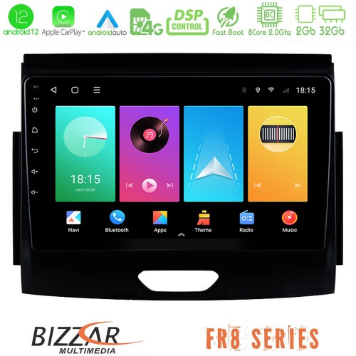 Bizzar FR8 Series Ford Ranger 2017-2022 8core Android12 2+32GB Navigation Multimedia Tablet 9″ Bizzar FR8 Series Ford Ranger 2017-2022 8core Android12 2+32GB Navigation Multimedia Tablet 9″