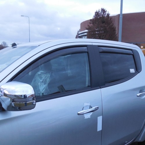 Σετ 4 Ανεμοθραύστες Mitsubishi L200 & Fiat Fullback 2016&gt; 4Πορτο (Εμπρός-Πίσω)