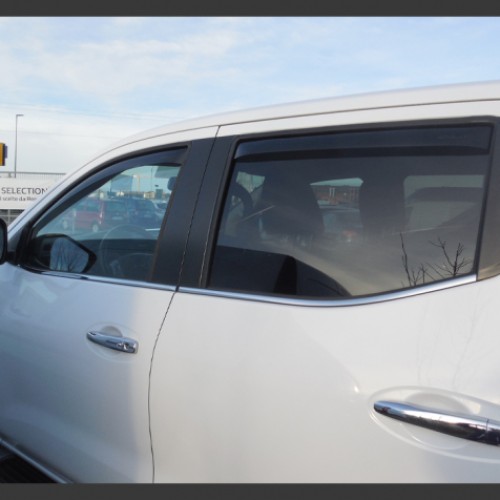 Σετ 4 Ανεμοθραύστες Nissan Navara (D23) 2015&gt; & Renault Alaskan 2017&gt; 4Πορτο (Εμπρός-Πίσω)