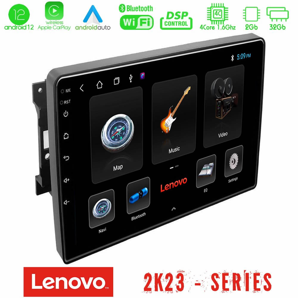 Lenovo Car Pad Chrysler / Dodge / Jeep 4Core Android12 2+32GB Navigation Multimedia Tablet 10