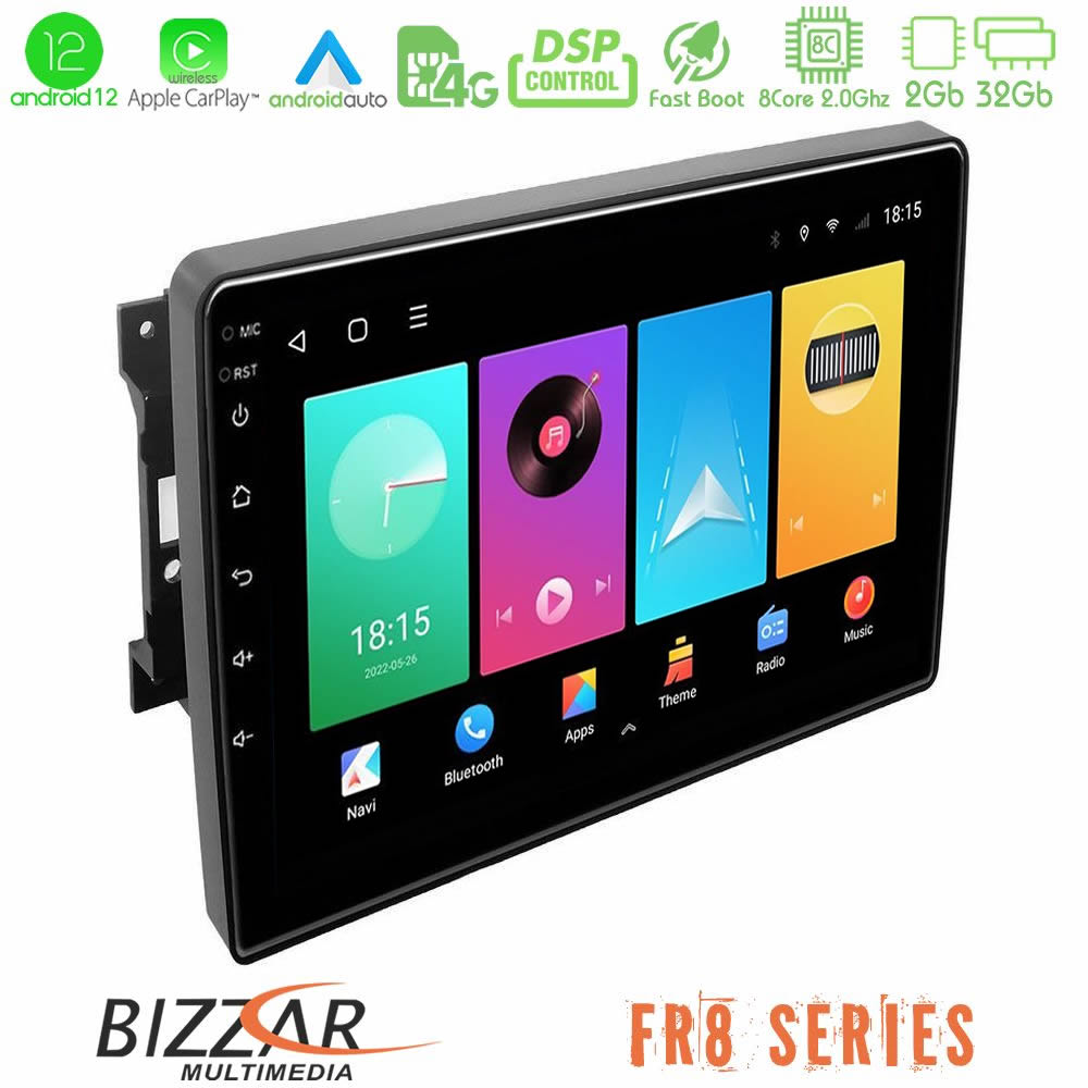 Bizzar FR8 Series Chrysler / Dodge / Jeep 8core Android12 2+32GB Navigation Multimedia Tablet 10