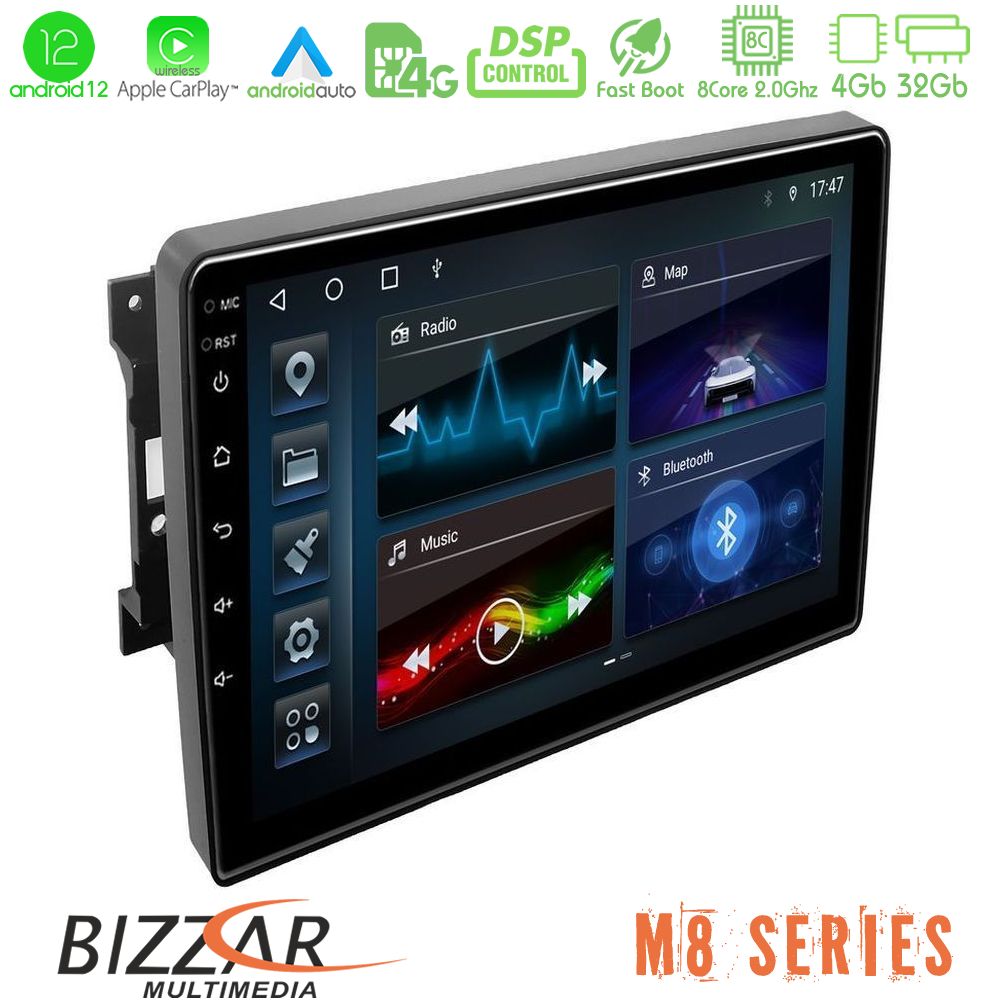 Bizzar M8 Series Chrysler / Dodge / Jeep 8core Android12 4+32GB Navigation Multimedia Tablet 10