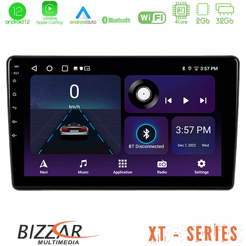 Bizzar XT Series Citroën C3 2017-&gt; 4Core Android12 2+32GB Navigation Multimedia Tablet 9