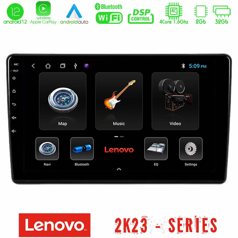 Lenovo Car Pad Citroën C3 2017-&gt; 4Core Android12 2+32GB Navigation Multimedia Tablet 9