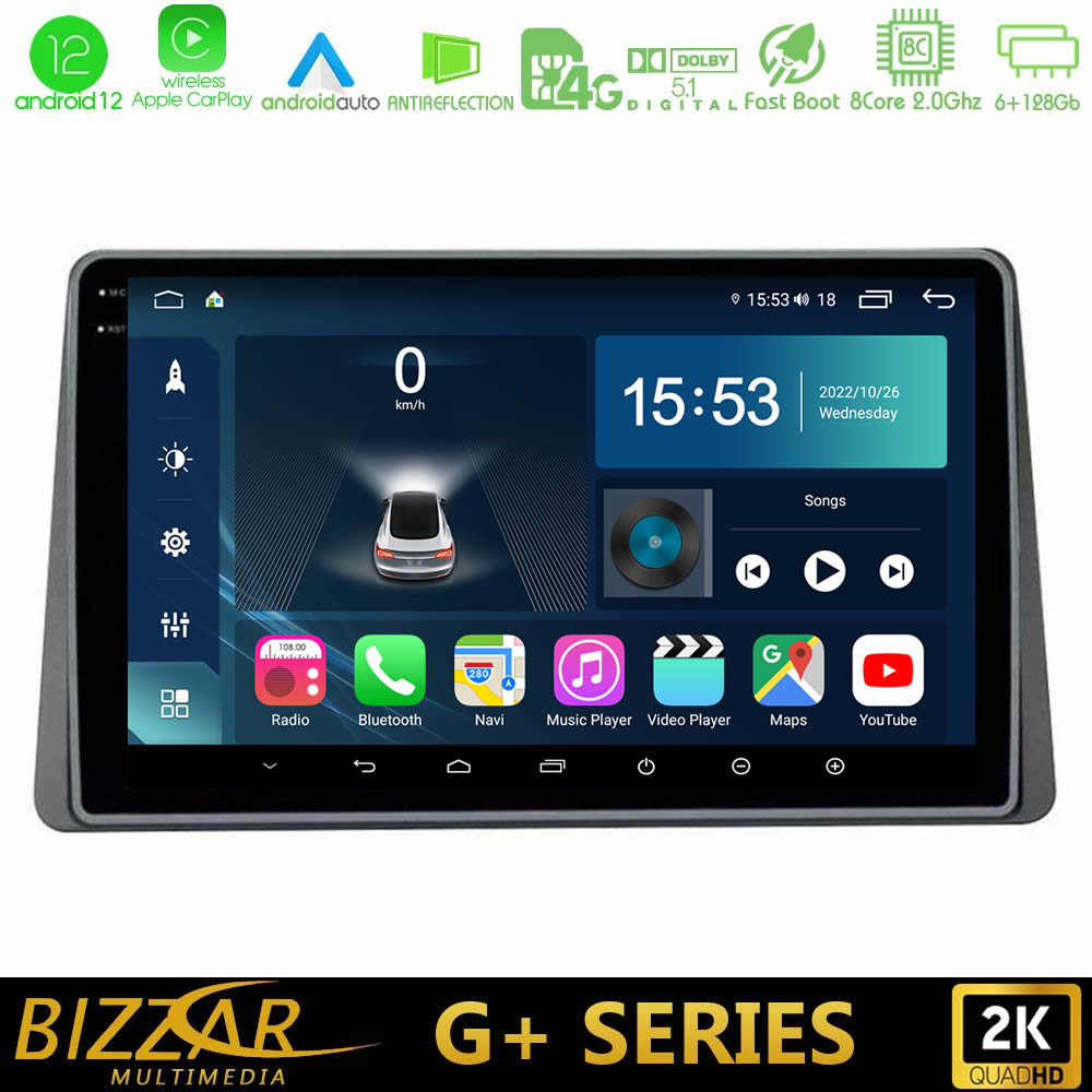 Bizzar G+ Series Dacia Duster 2019-&gt; 8Core Android12 6+128GB Navigation Multimedia Tablet 9