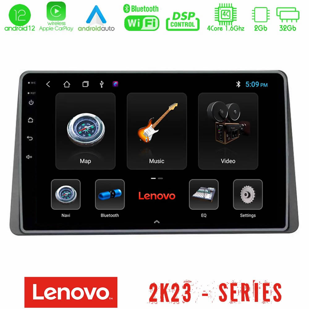 Lenovo Car Pad Dacia Duster 2019-&gt; 4core Android12 2+32GB Navigation Multimedia Tablet 9