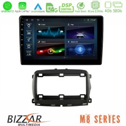 Bizzar M8 Series Fiat 500 2016&gt; 8core Android12 4+32GB Navigation Multimedia Tablet 9