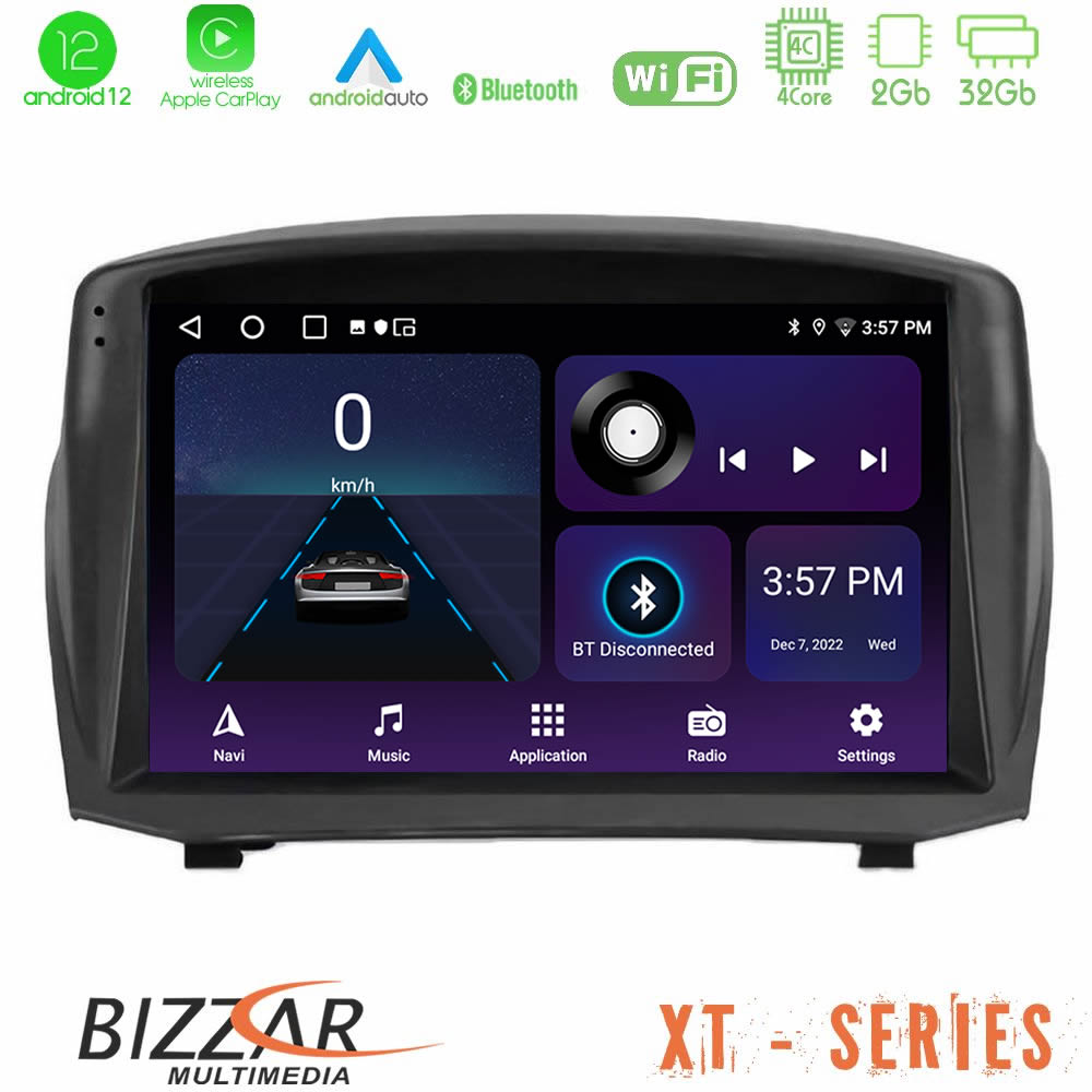 Bizzar XT Series Ford Fiesta 2008-2012 4core Android12 2+32GB Navigation Multimedia Tablet 9