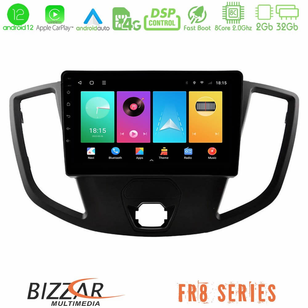 Bizzar FR8 Series Ford Transit 2014-&gt; 8core Android12 2+32GB Navigation Multimedia Tablet 9
