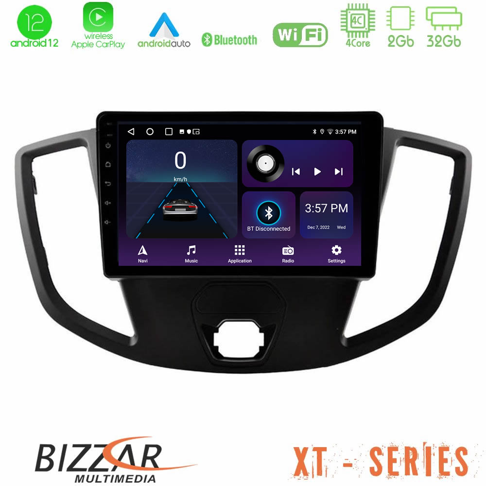 Bizzar XT Series Ford Transit 2014-&gt; 4core Android12 2+32GB Navigation Multimedia Tablet 9