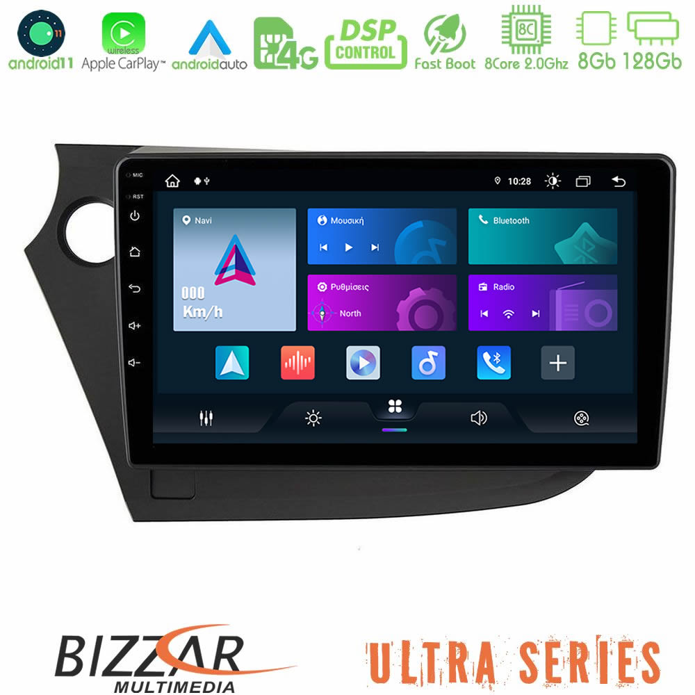Bizzar ULTRA Series Honda Insight 2009-2015 8core Android11 8+128GB Navigation Multimedia Tablet 9