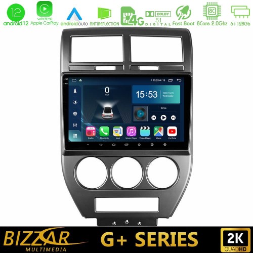 Bizzar G+ Series Jeep Compass/Patriot 2007-2008 8core Android12 6+128GB Navigation Multimedia Tablet 10 Bizzar G+ Series Jeep Compass/Patriot 2007-2008 8core Android12 6+128GB Navigation Multimedia Tablet 10
