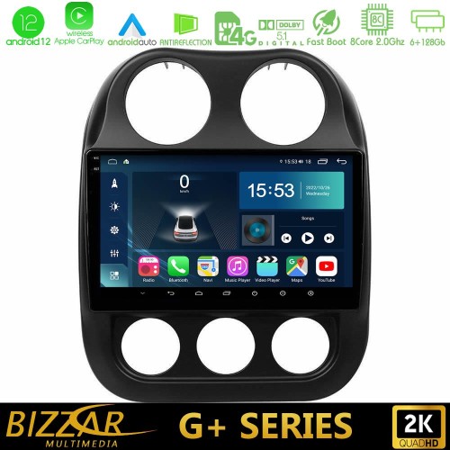 Bizzar G+ Series Jeep Compass 2012-2016 8core Android12 6+128GB Navigation Multimedia Tablet 9 Bizzar G+ Series Jeep Compass 2012-2016 8core Android12 6+128GB Navigation Multimedia Tablet 9
