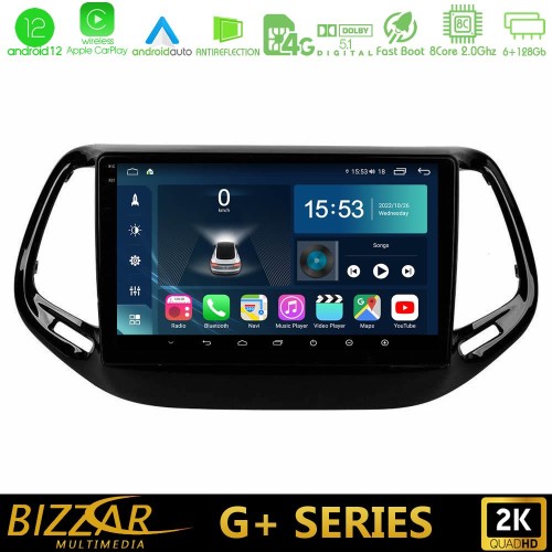 Bizzar G+ Series Jeep Compass 2017> 8core Android12 6+128GB Navigation Multimedia Tablet 10 Bizzar G+ Series Jeep Compass 2017> 8core Android12 6+128GB Navigation Multimedia Tablet 10