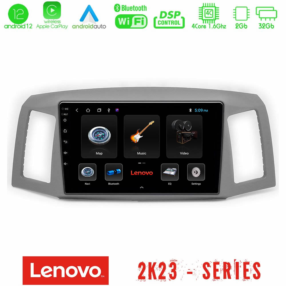 Lenovo Car Pad Jeep Grand Cherokee 2005-2007 4core Android12 2+32GB Navigation Multimedia Tablet 10