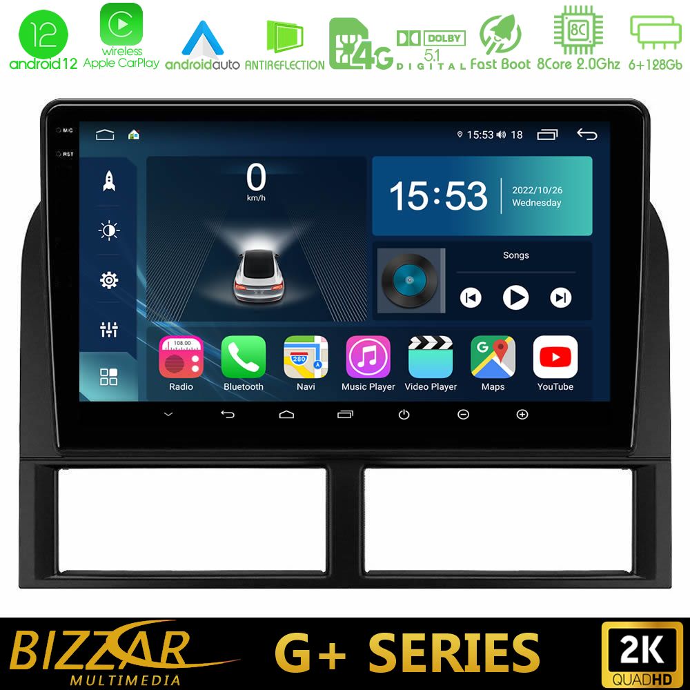 Bizzar G+ Series Jeep Grand Cherokee 1999-2004 8core Android12 6+128GB Navigation Multimedia Tablet 9