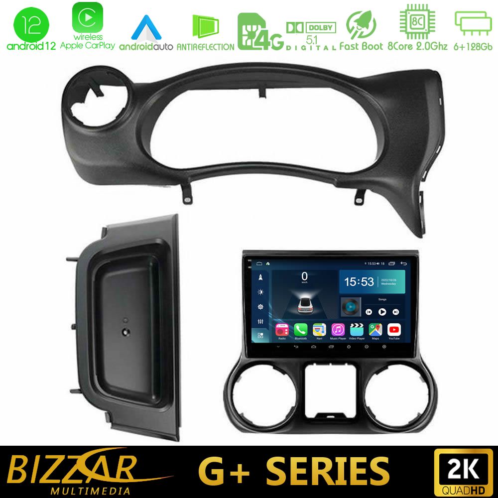 Bizzar G+ Series Jeep Wrangler 2014-2017 8Core Android12 6+128GB Navigation Multimedia Tablet 9