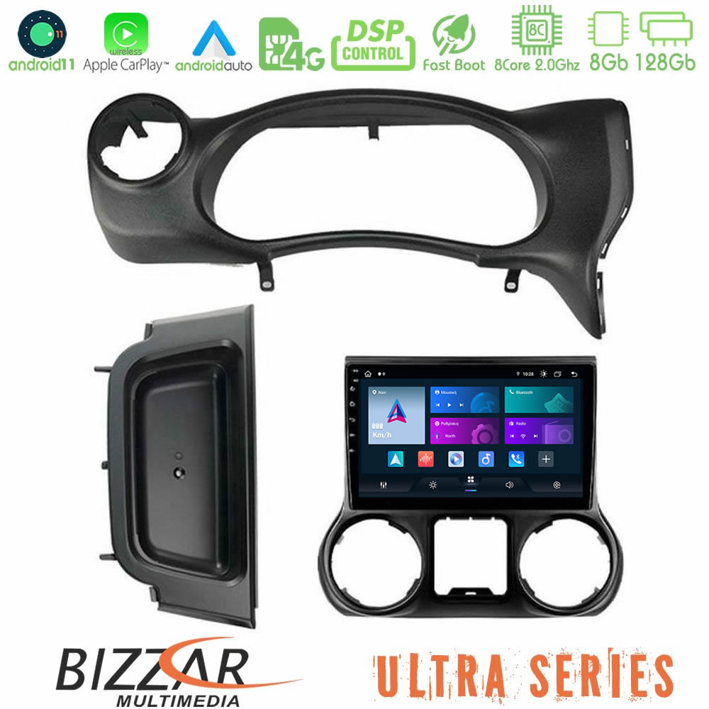 Bizzar ULTRA Series Jeep Wrangler 2014-2017 8Core Android11 8+128GB Navigation Multimedia Tablet 9