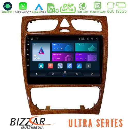 Bizzar Ultra Series Mercedes C Class (W203) 8core Android11 8+128GB Navigation Multimedia 9 Bizzar Ultra Series Mercedes C Class (W203) 8core Android11 8+128GB Navigation Multimedia 9