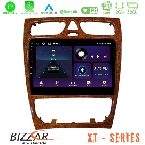 Bizzar XT Series Mercedes C Class (W203) 4Core Android12 2+32GB Navigation Multimedia 9