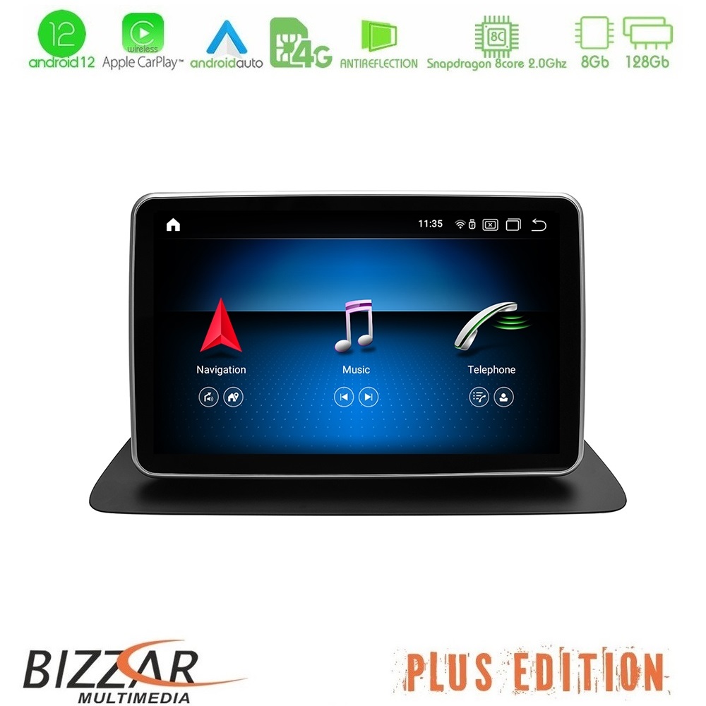 Bizzar OEM Mercedes Android 12 (8+128GB) 8core Mercedes ML/SLK NTG4.5 Navigation Multimedia station 9
