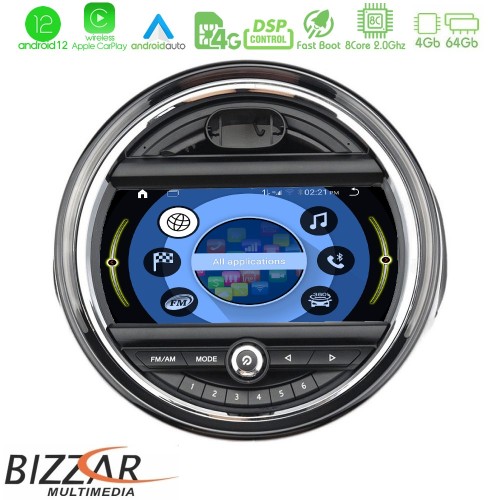 Bizzar OEM Mini Cooper F56 8core Android12 4+64GB Navigation Multimedia System Bizzar OEM Mini Cooper F56 8core Android12 4+64GB Navigation Multimedia System