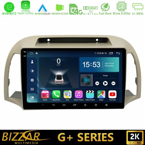 Bizzar G+ Series Nissan Micra K12 2002-2010 8core Android12 6+128GB Navigation Multimedia Tablet 9 Bizzar G+ Series Nissan Micra K12 2002-2010 8core Android12 6+128GB Navigation Multimedia Tablet 9
