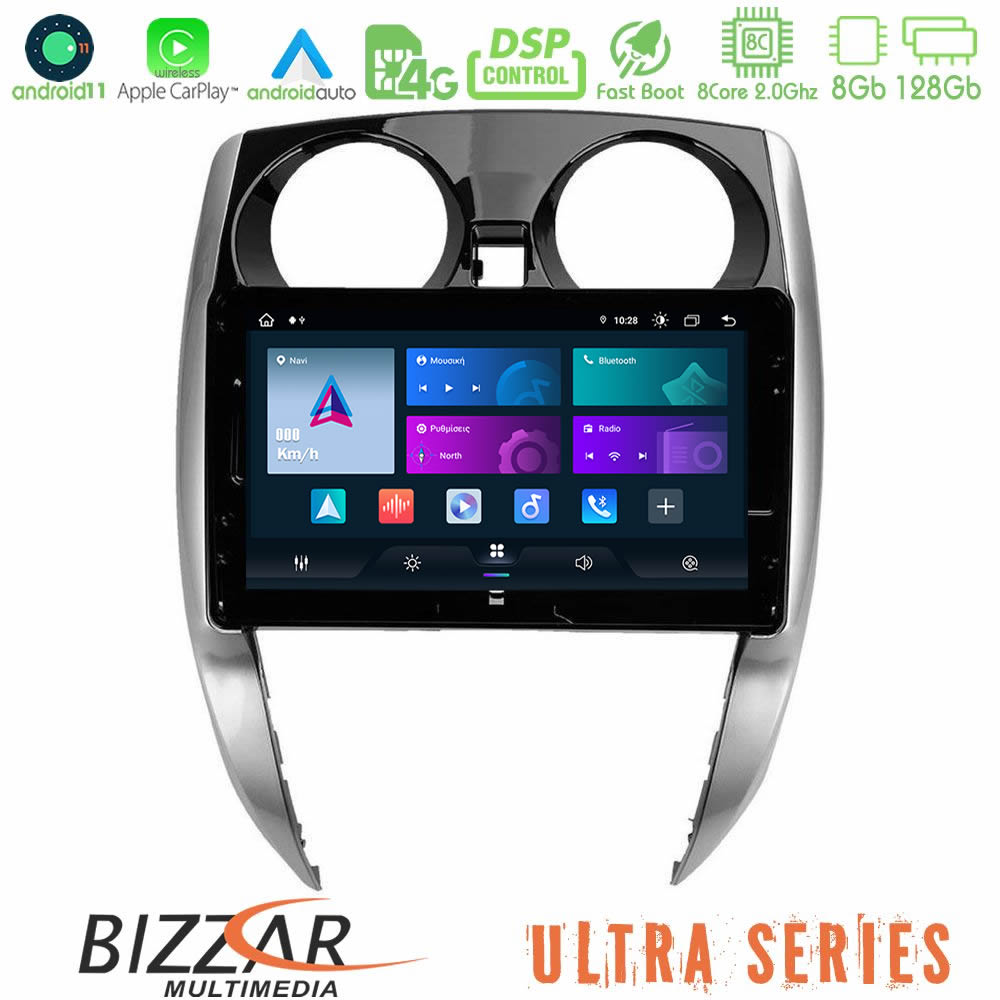 Bizzar ULTRA Series Nissan Note 2013-2018 8core Android11 8+128GB Navigation Multimedia Tablet 10