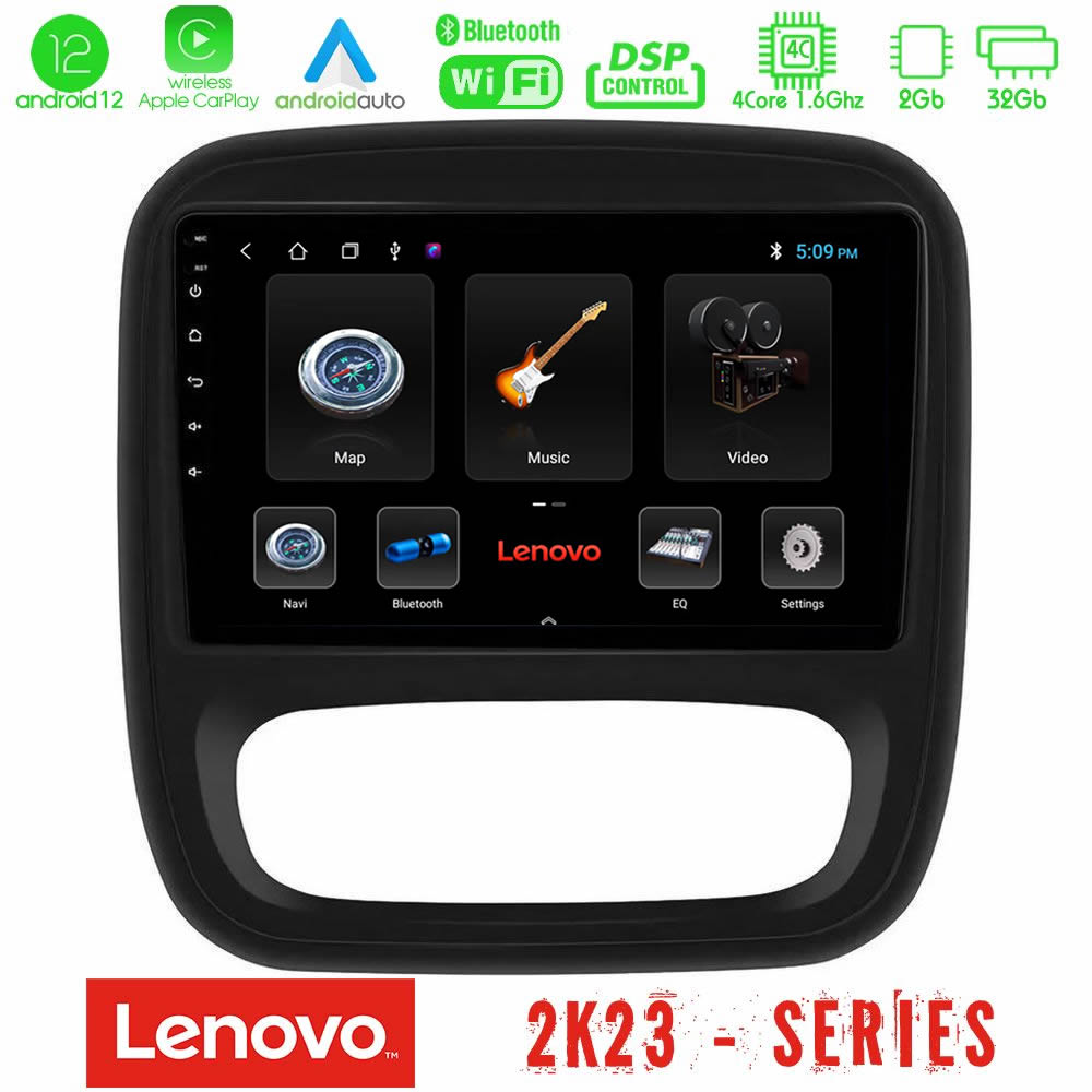 Lenovo Car Pad Renault/Nissan/Opel/Fiat 4core Android12 2+32GB Navigation Multimedia Tablet 9
