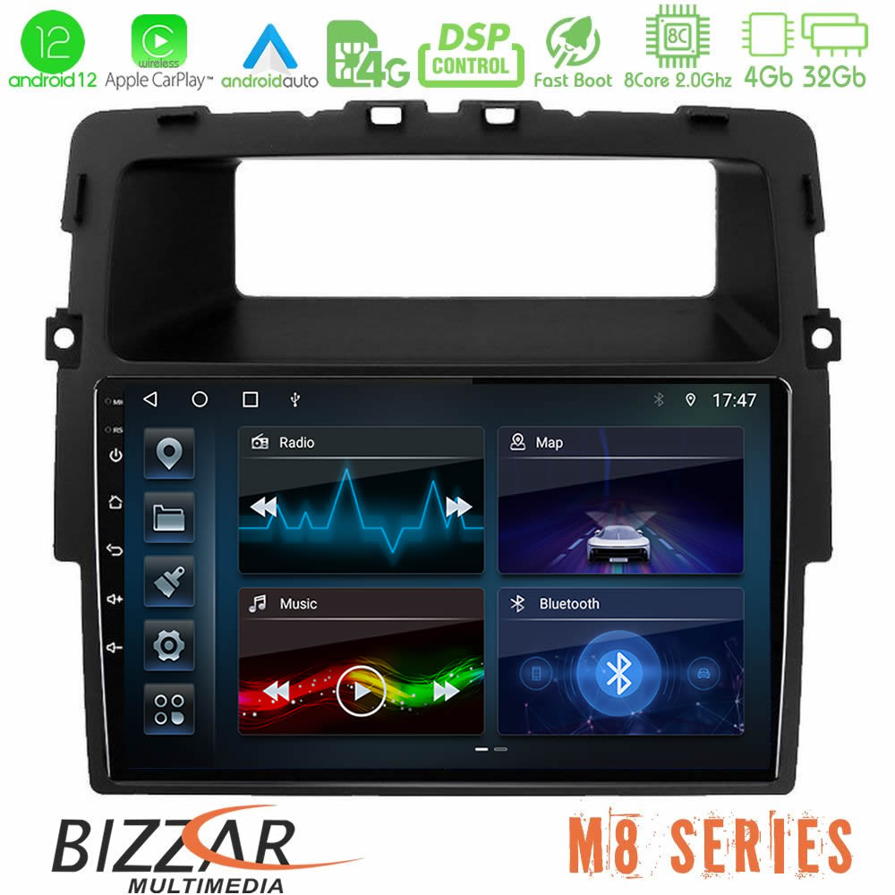 Bizzar M8 Series Renault/Nissan/Opel 8Core Android12 4+32GB Navigation Multimedia Tablet 9″