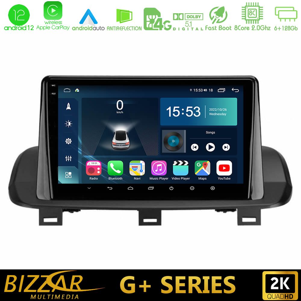 Bizzar G+ Series Nissan Qashqai J12 & X-Trail T33 8core Android12 6+128GB Navigation Multimedia Tablet 10