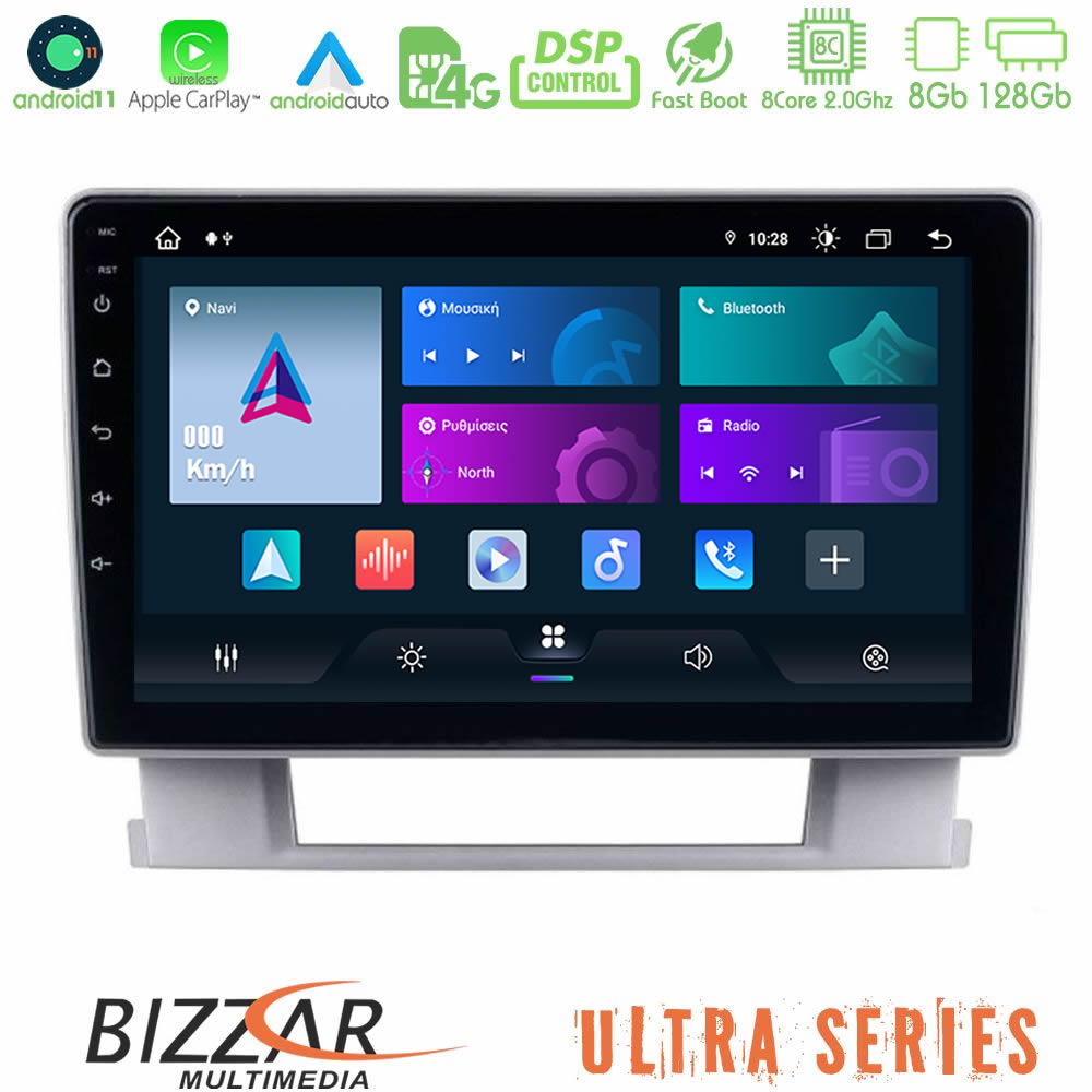 Bizzar ULTRA Series Opel Astra J 2010-2014 8core Android11 8+128GB Navigation Multimedia Tablet 9